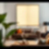 Elegant thermal honeycomb blind in a modern living room