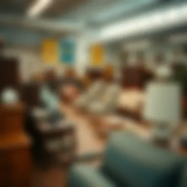 An inviting thrift store interior showcasing various furniture items