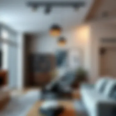 Dramatic pendant lights showcasing versatility in a living room