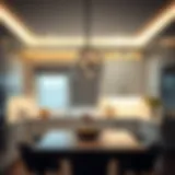 Elegant track pendant lighting in a modern kitchen setting