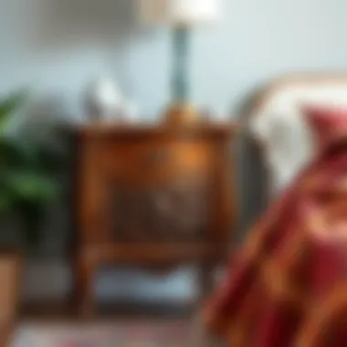 Chic Vintage Nightstand Chic vintage nightstand with intricate details