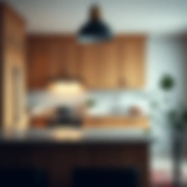 Stylish Oak Veneer Cabinetry in Kitchen Stylish oak veneer cabinetry in a kitchen setting