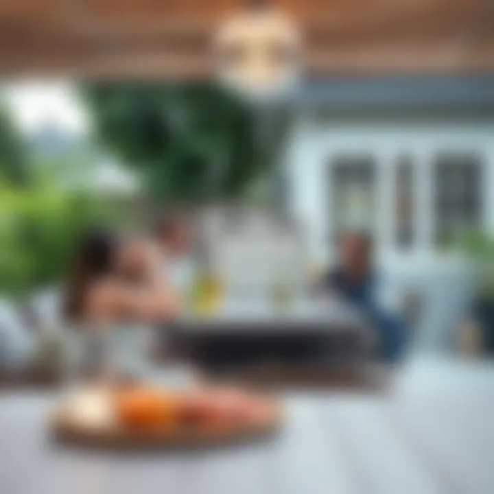 Outdoor gathering with friends around a cooler table