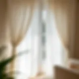 Elegance of White Silk Curtain Panels Elegant white silk curtain panel draping in a sunlit room