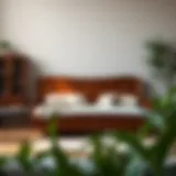 Elegant wooden queen daybed showcasing intricate craftsmanship