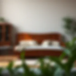 Elegant wooden queen daybed showcasing intricate craftsmanship