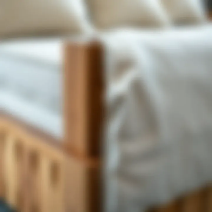 Materials and Texture of Wooden Queen Daybed Close-up of the materials used in a wooden queen daybed