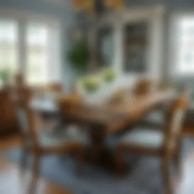 Charming Farmhouse Dining Table Rustic farmhouse table surrounded by comfortable seating