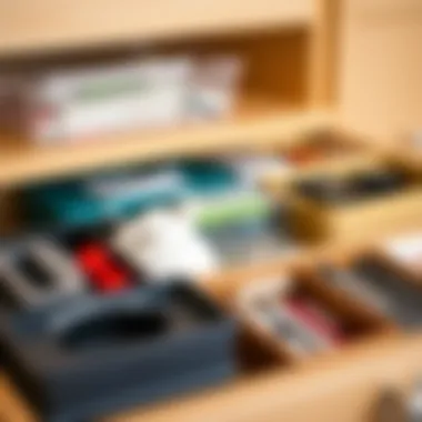 Assorted drawer organizers for various purposes