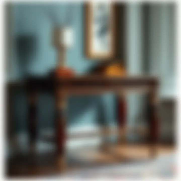 Exquisite Wooden Desk An exquisite wooden desk showcasing intricate craftsmanship and elegant design.