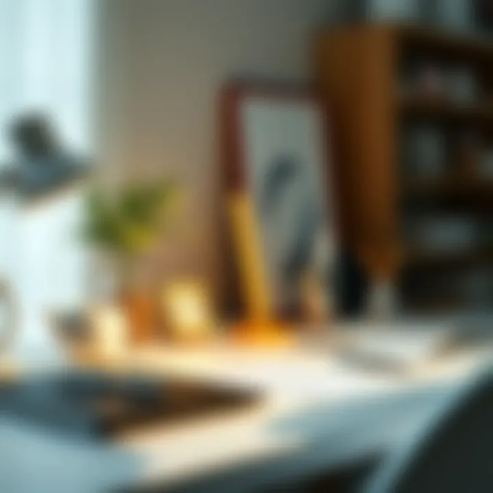 Minimalist Desk Setup A minimalist desk setup featuring stylish accessories and optimal organization.