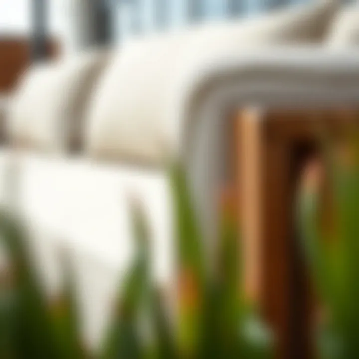 Quality Materials of Outdoor Furnishings Close-up of premium materials used in outdoor furniture