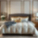 Luxurious queen comforter set showcasing elegant design