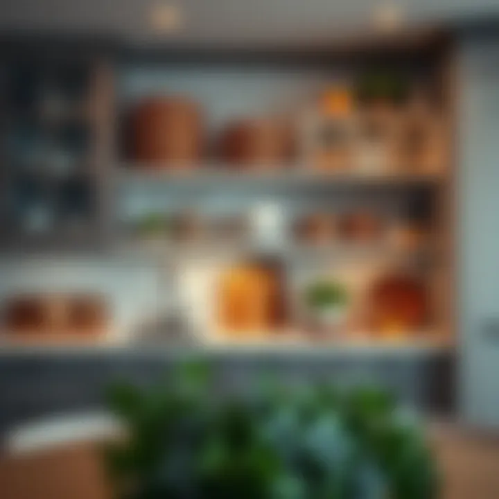 Seamless Installation in Kitchen Elegant installation of wall mounted storage in a cozy kitchen