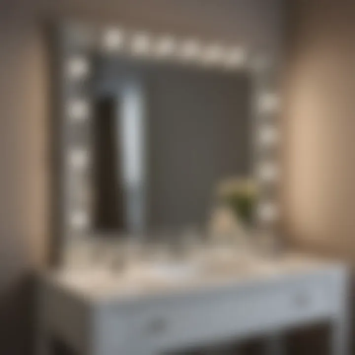 Elegant vanity adorned with stylish plug-in light bars