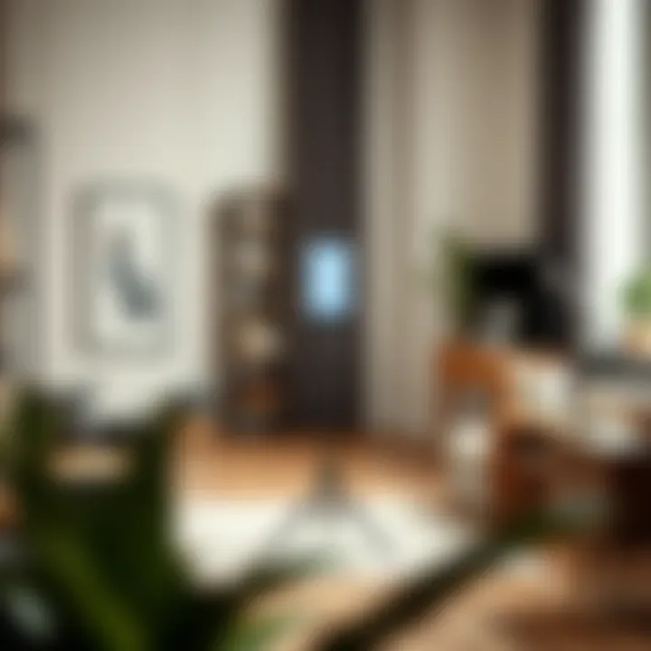 Modern iPhone Light Stand in Home Studio A sleek modern iPhone light stand set up in a stylish home studio