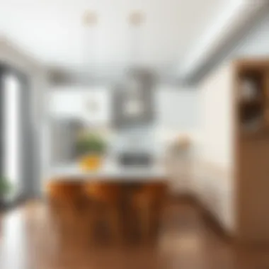 Innovative storage solutions in an L-shaped kitchen