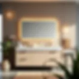 Elegant 66-inch bathroom vanity showcasing sleek lines and modern design.