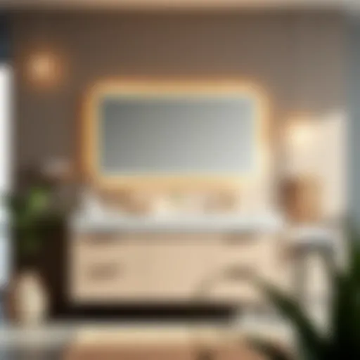 Elegant 66-inch bathroom vanity showcasing sleek lines and modern design.