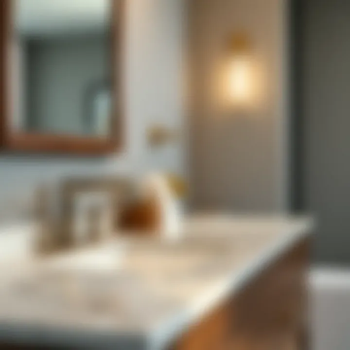 Premium Materials for Longevity Close-up of high-quality materials used in the vanity construction.