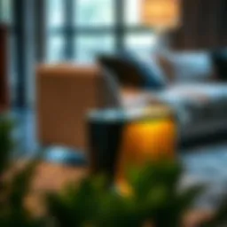 Stylish modern couch side table with unique design