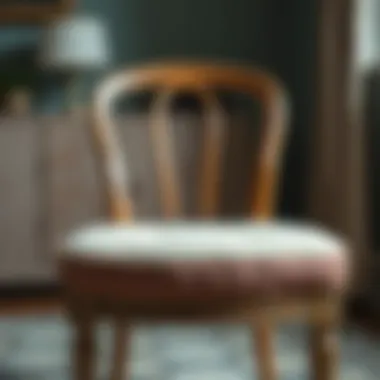 A close-up of a beautifully restored vintage chair available on Craigslist.