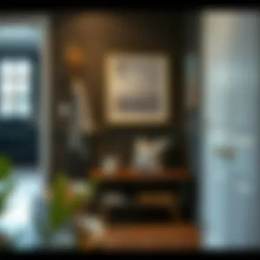 Functional design of a hallway drop zone with decorative elements