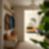 Stylish hallway drop zone with organized storage