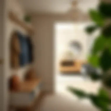 Stylish hallway drop zone with organized storage