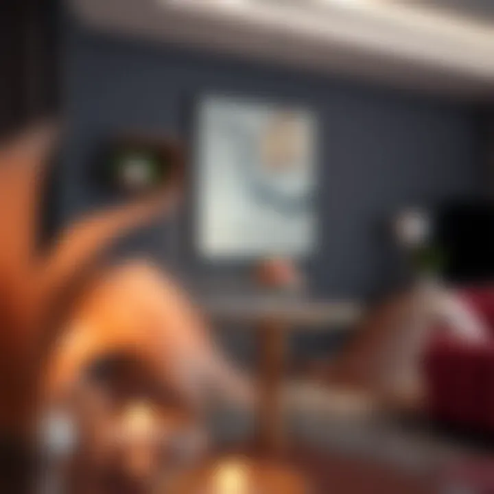 Bar table with contemporary decor enhancing small living areas