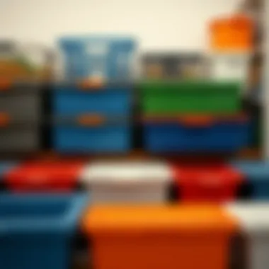 Diverse Storage Bin Options Various types of storage bins for freezing