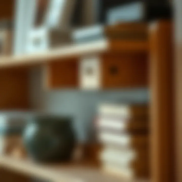 Materials Used for Wall Shelves Close-up of materials used for wall shelves