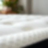 Close-up view of bamboo fibers used in mattress construction