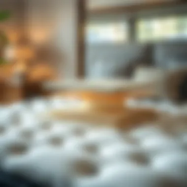 Illustration of the layering process in a bamboo pillow top mattress