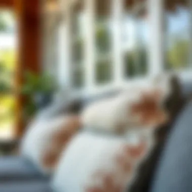 Close-up of durable fabric used for outdoor cushions