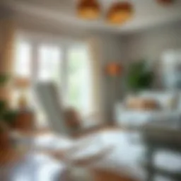 Elegant rocker glider in a modern living room setting