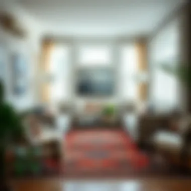 Chic Living Room with Safavieh Kilim Rug A beautifully styled living room featuring a Safavieh Kilim rug