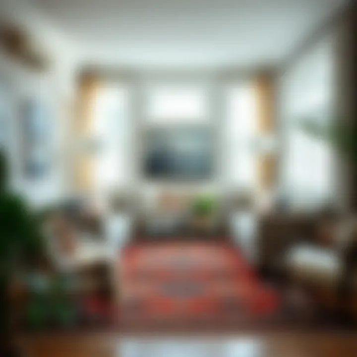 Chic Living Room with Safavieh Kilim Rug A beautifully styled living room featuring a Safavieh Kilim rug