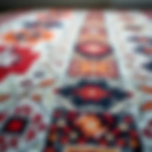 Intricate Patterns of Safavieh Kilim Rugs A close-up view of intricate patterns on a Safavieh Kilim rug
