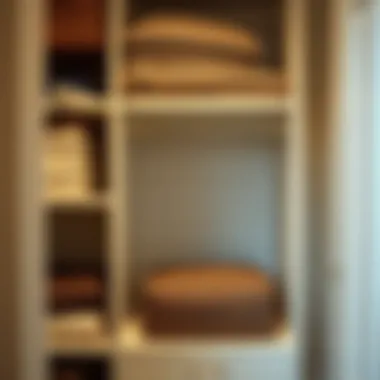 Stylish shelf liner installation in a closet