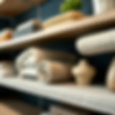 Durable shelf liner showcasing various materials