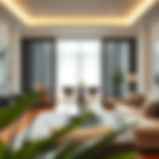 Elegant glass doors enhancing a modern living room