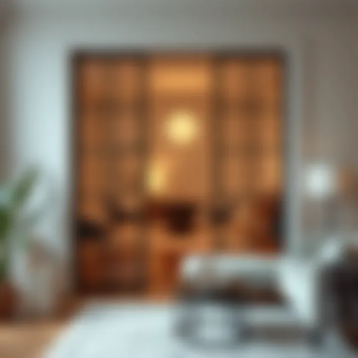 Stylish Interior with Glass Doors Stylish interior featuring glass doors