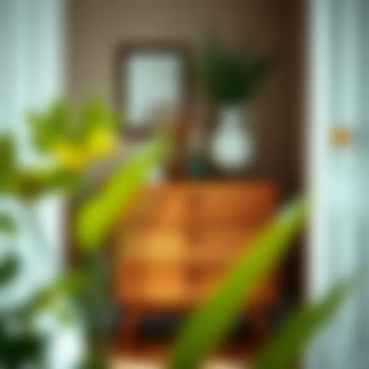Well-maintained small wood dresser featuring rich wood grain