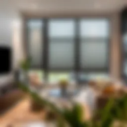 Elegant Somfy blackout shades in a modern living room