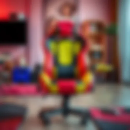 Vibrant Gaming Chair Design Stylish gaming chair in vibrant colors