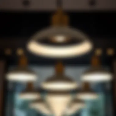 Innovative Lighting Design A close-up of modern lighting fixtures showcasing innovative design