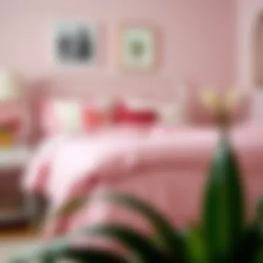 Coordinated Room Decor with Pink Bedding Coordinated room decor complementing pink twin bedding