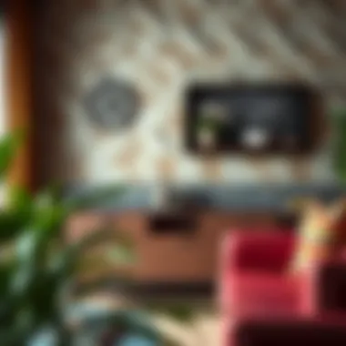 Variety of metal wall tile designs in an interior setting