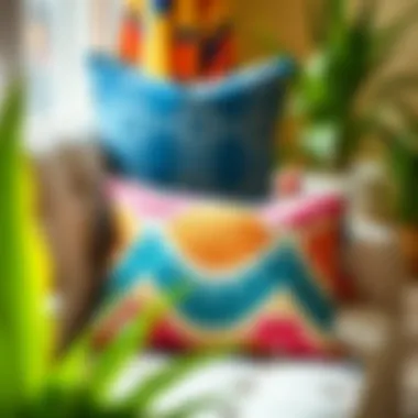 Using Colorful Designs to Brighten Your Space Colorful 12x16 pillow covers that harmonize with a bright interior